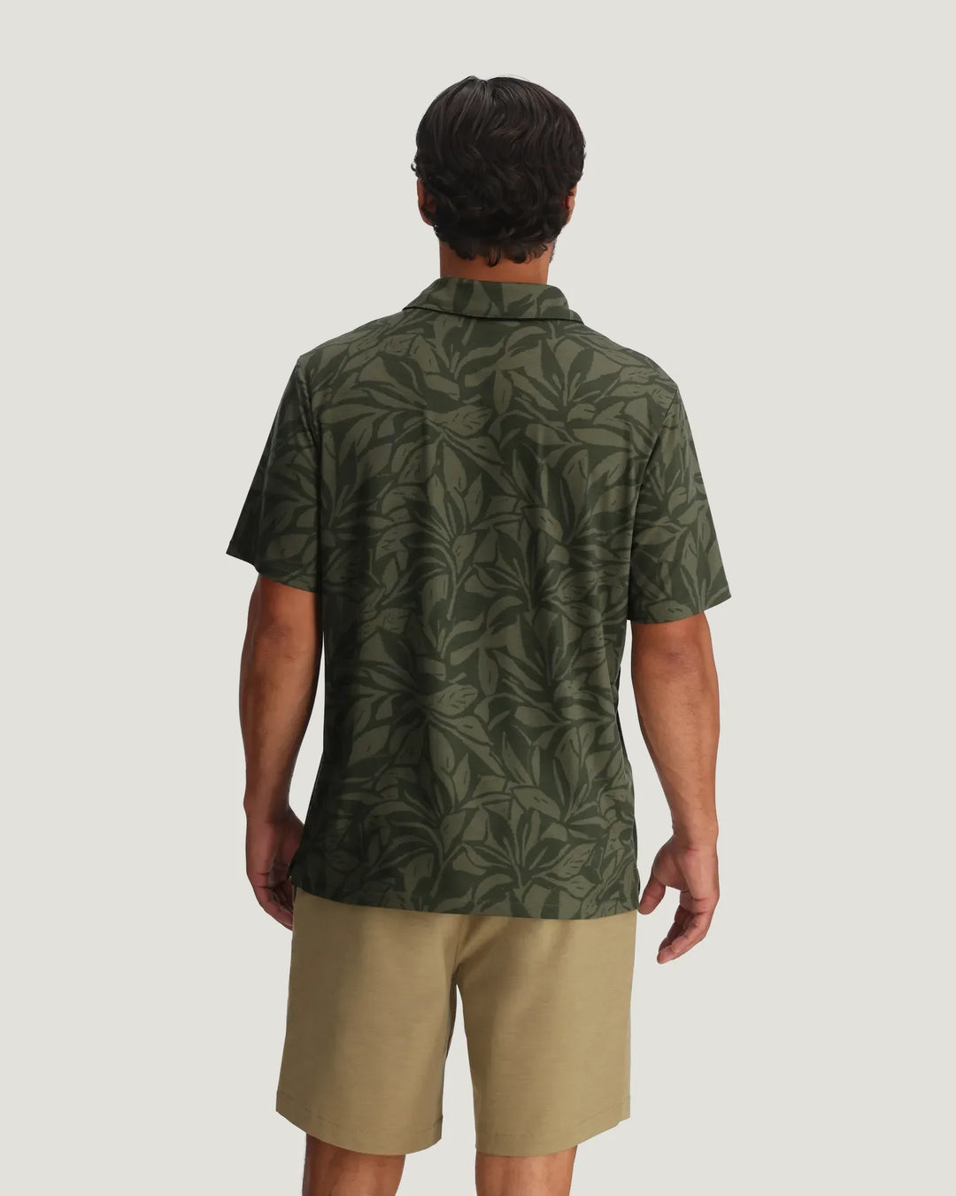 Free Fly Men's Elevate Polo - Canopy Print Dark Forest - Sun Diego Boardshop