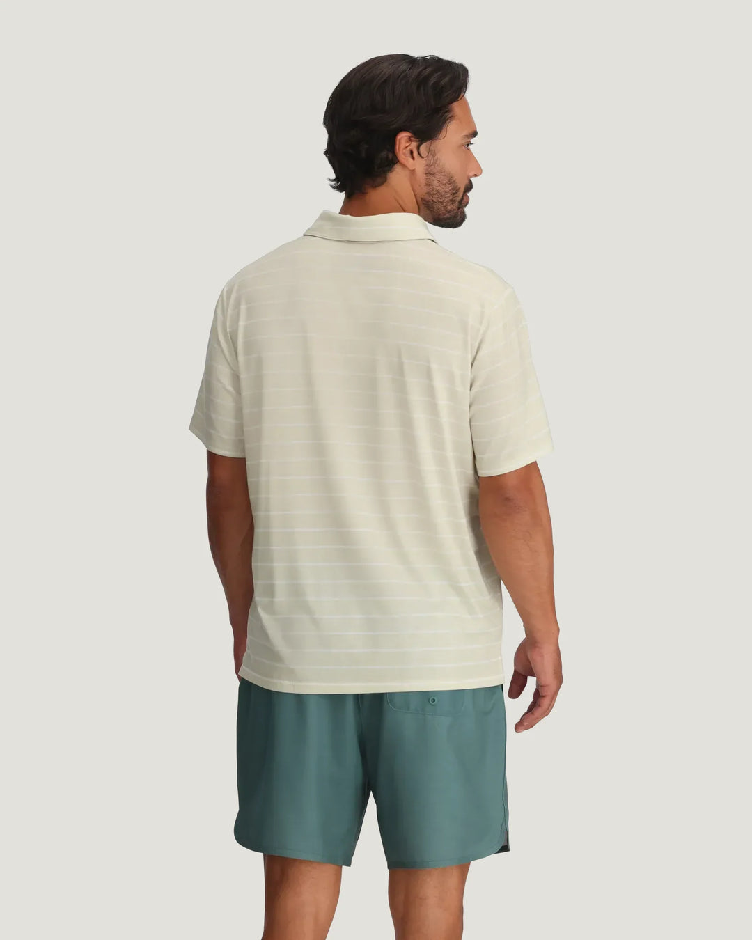 Free Fly Men's Elevate Polo - Dash Stripe Birch - Sun Diego Boardshop