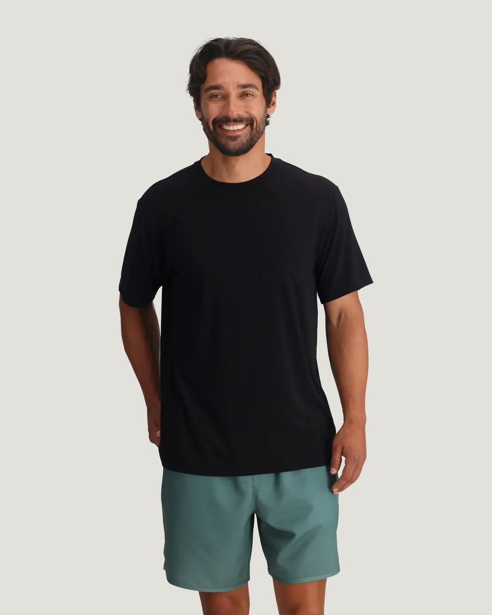 Free Fly Men's Bamboo Flex Pocket Tee - Black - Sun Diego Boardshop