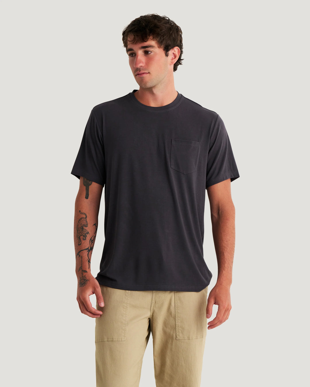 Free Fly Men's Men's Bamboo Flex Pocket Tee - Anthracite - Sun Diego Boardshop