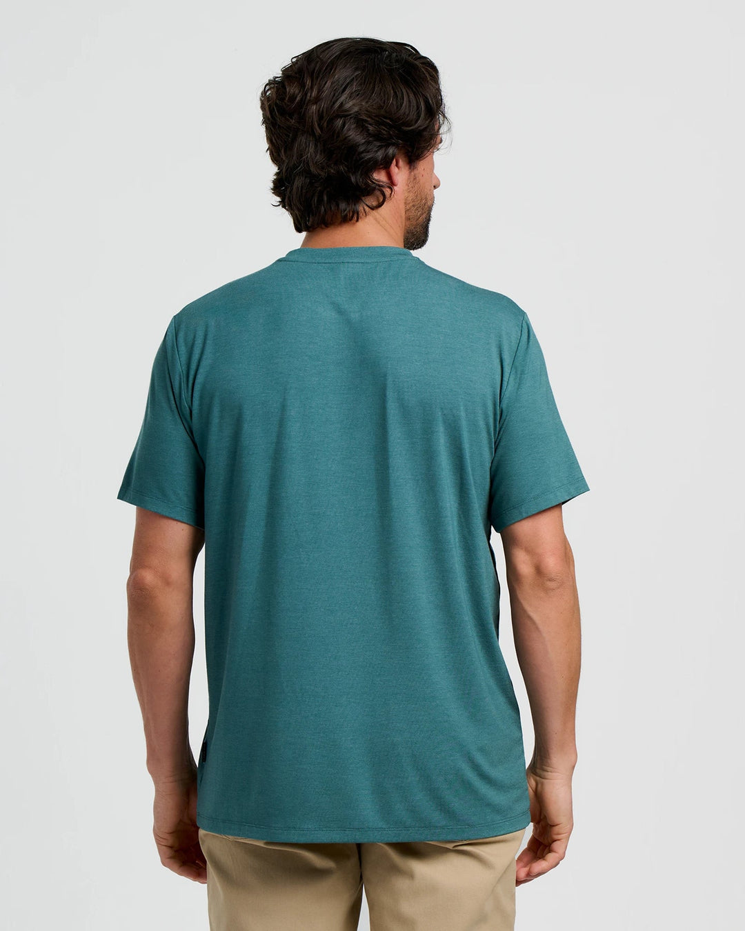 Free Fly Men'S Bamboo Flex Pocket Tee - Heather Sea Pine - Sun Diego Boardshop