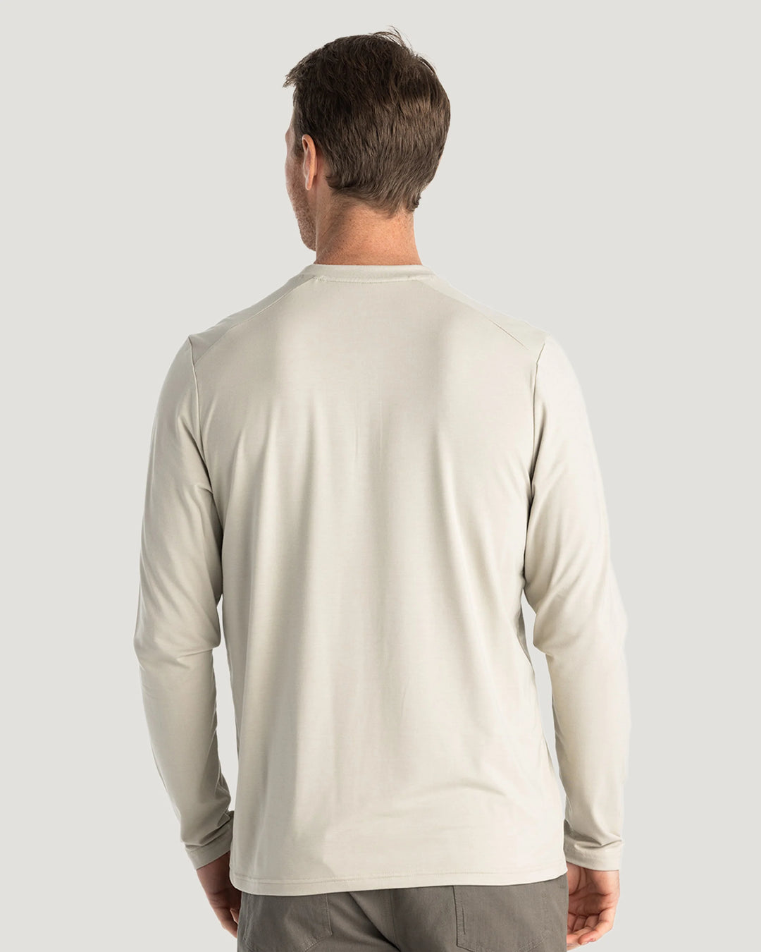 Free Fly Men's Men's Bamboo Flex Long Sleeve Henley - Sandstone - Sun Diego Boardshop