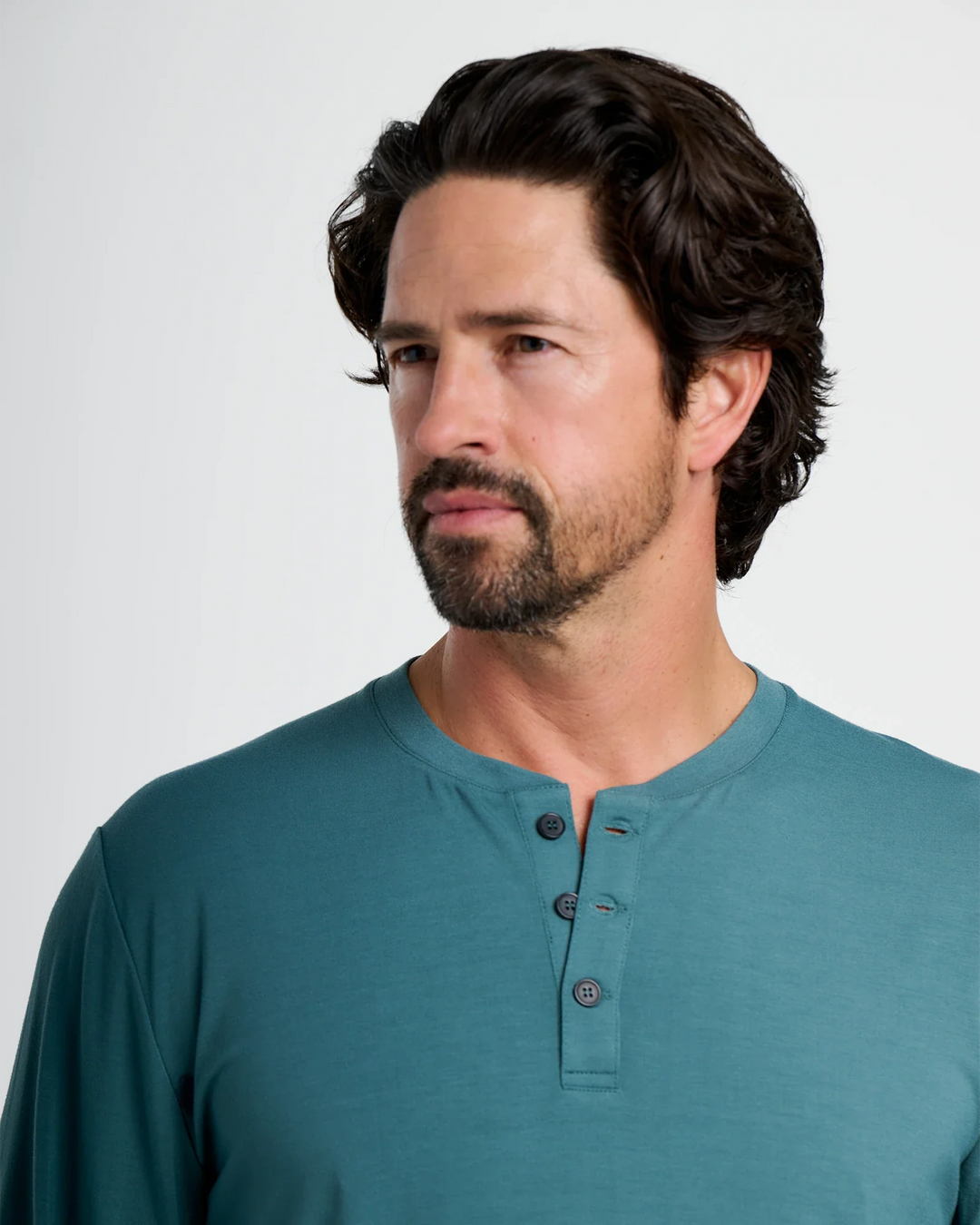 Free Fly Men's Men's Bamboo Flex Long Sleeve Henley - Sea Pine - Sun Diego Boardshop