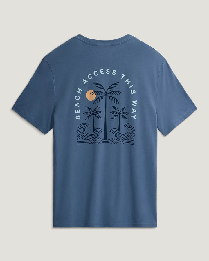 Free Fly Men's Beach Access Tee - Pacific Blue