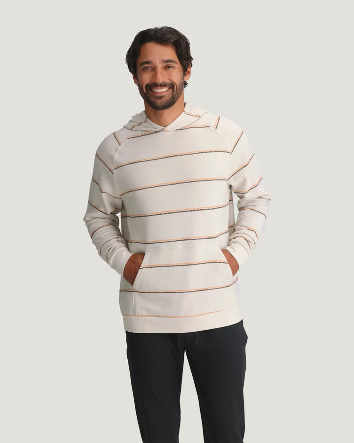 Free Fly Men's Bamboo Lightweight Fleece Hoodie - Dash Double Stripe Birch