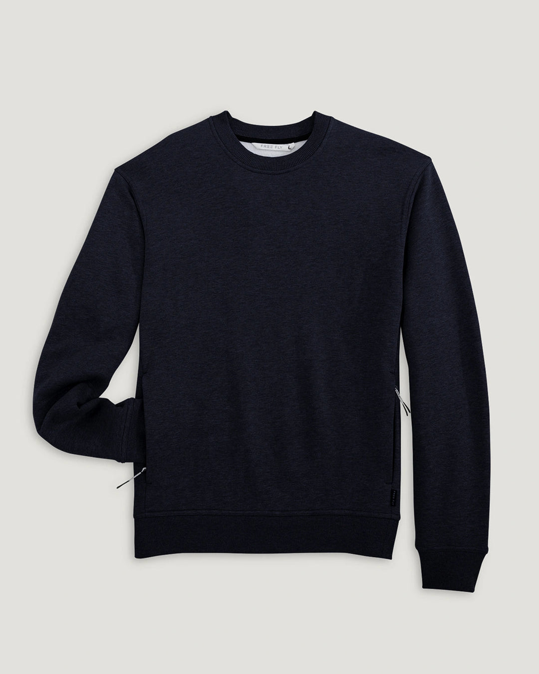 Free Fly Men'S Bamboo Northcoast Fleece Crew - Black - Sun Diego Boardshop