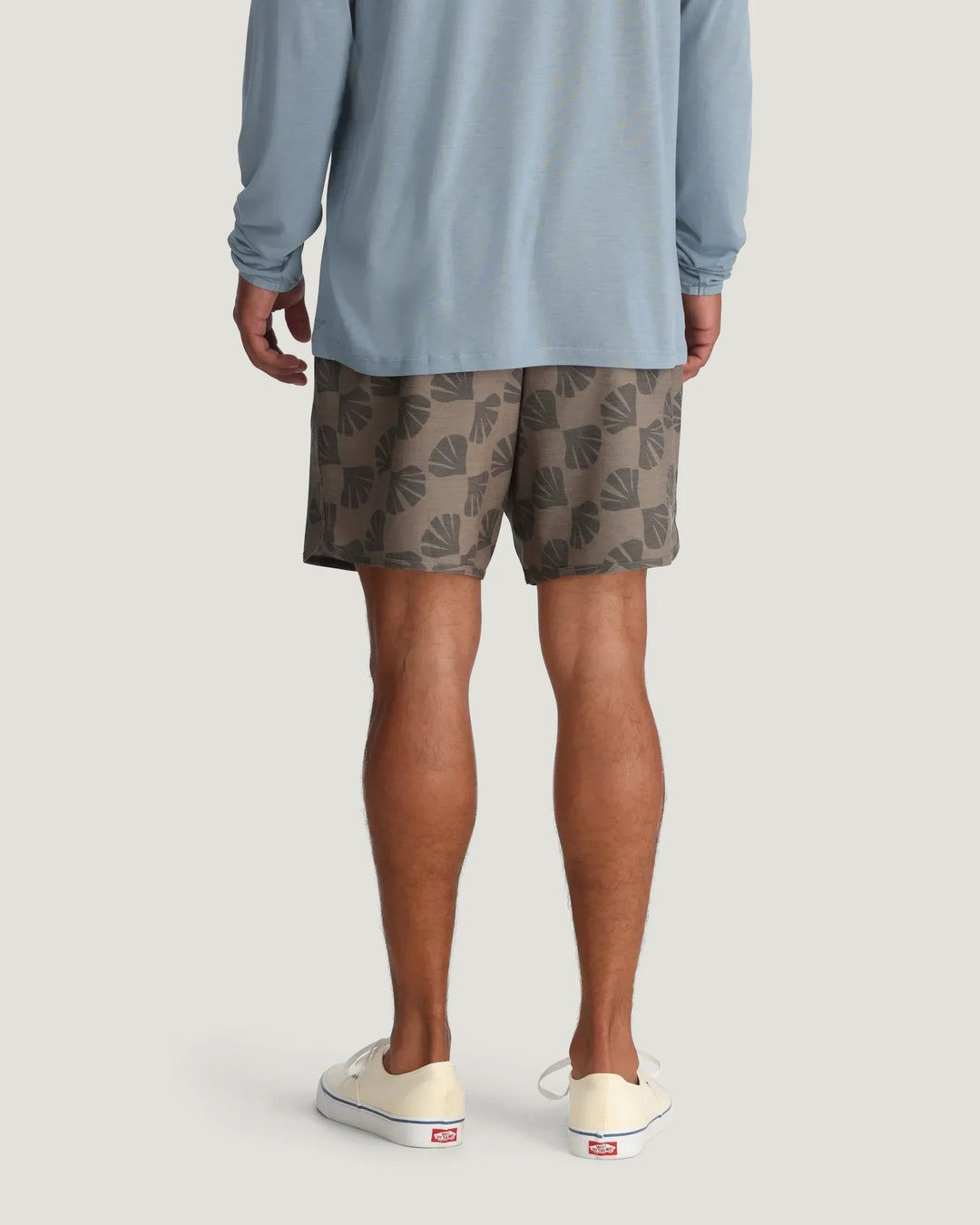 Free Fly Men's Reverb Short Unlined - Sea Scallop Print Fossil