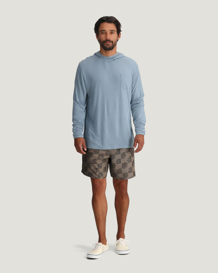 Free Fly Men's Reverb Short Unlined - Sea Scallop Print Fossil