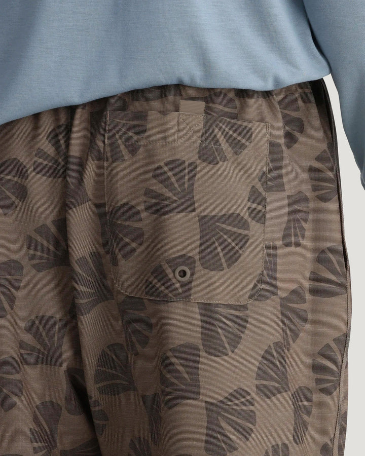 Free Fly Men's Reverb Short Unlined - Sea Scallop Print Fossil