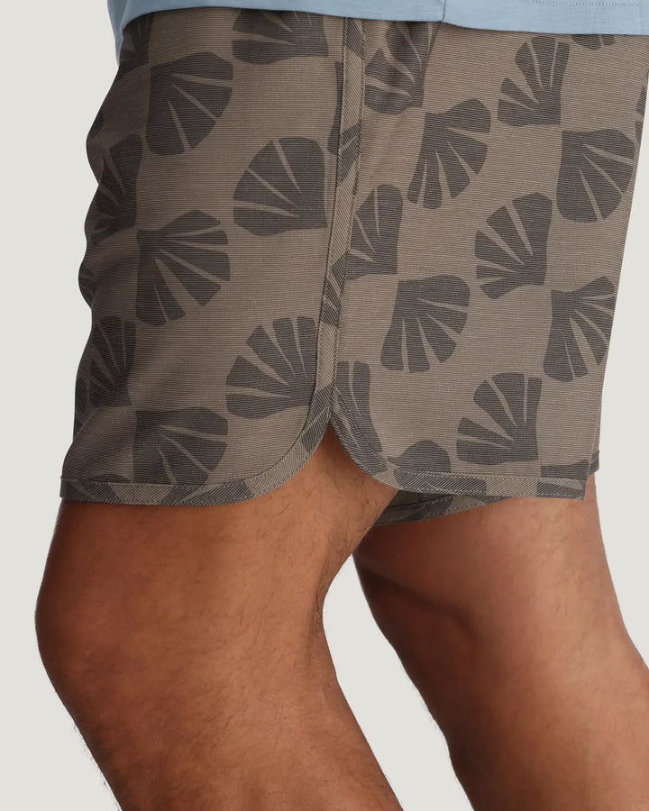 Free Fly Men's Reverb Short Unlined - Sea Scallop Print Fossil
