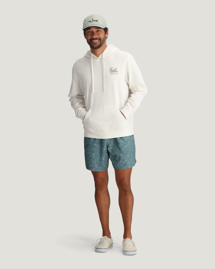 Free Fly Men's Reverb Short Unlined - Tidal Flow Print Stormy Sea