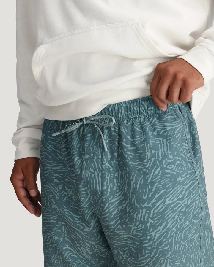 Free Fly Men's Reverb Short Unlined - Tidal Flow Print Stormy Sea