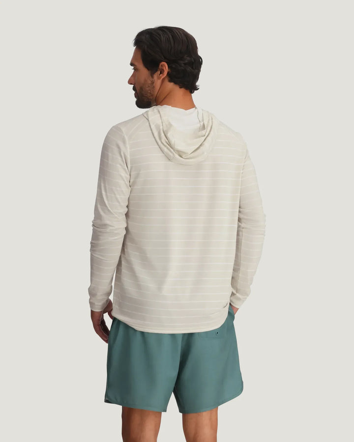 Free Fly Men's Bamboo Shade Hoodie - Dash Stripe Birch - Sun Diego Boardshop
