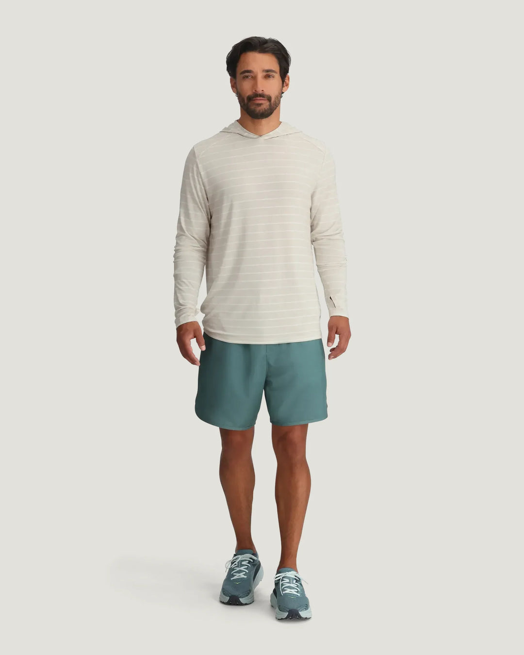 Free Fly Men's Bamboo Shade Hoodie - Dash Stripe Birch - Sun Diego Boardshop