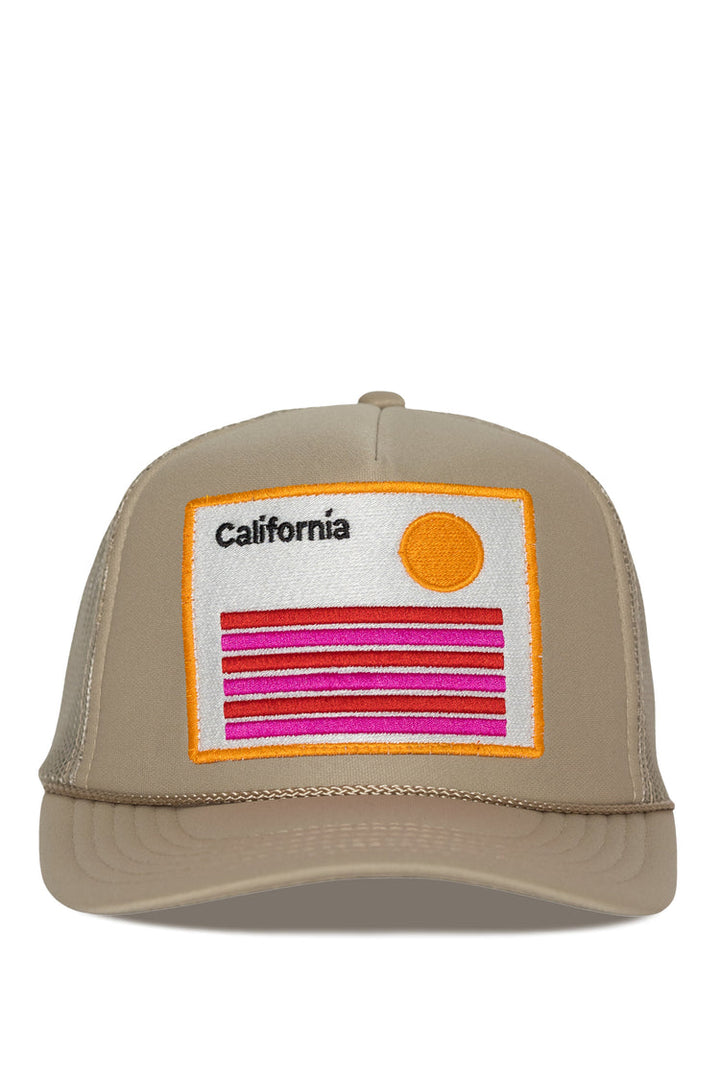 That Friday Feeling California Stripes Trucker Hat - TAN - Sun Diego Boardshop