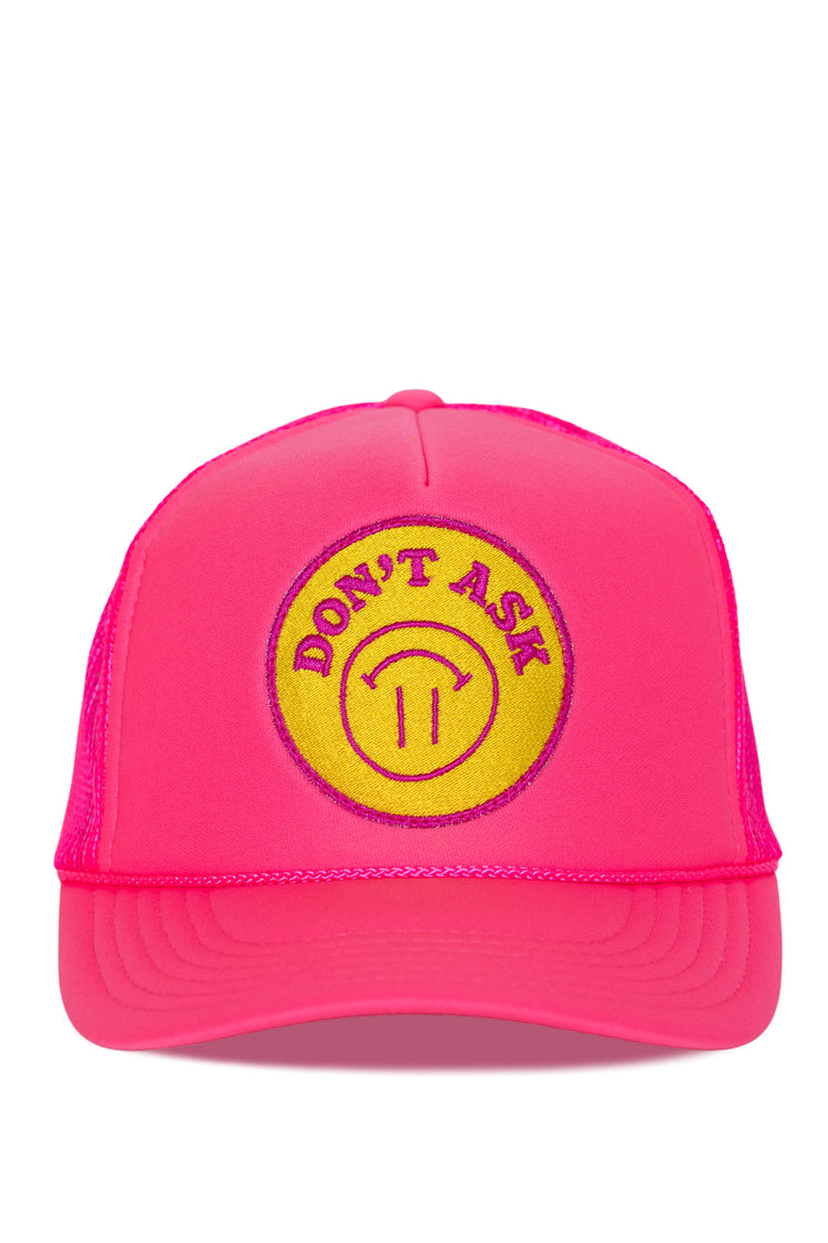 That Friday Feeling Don't Ask Trucker Hat - PINK - Sun Diego Boardshop