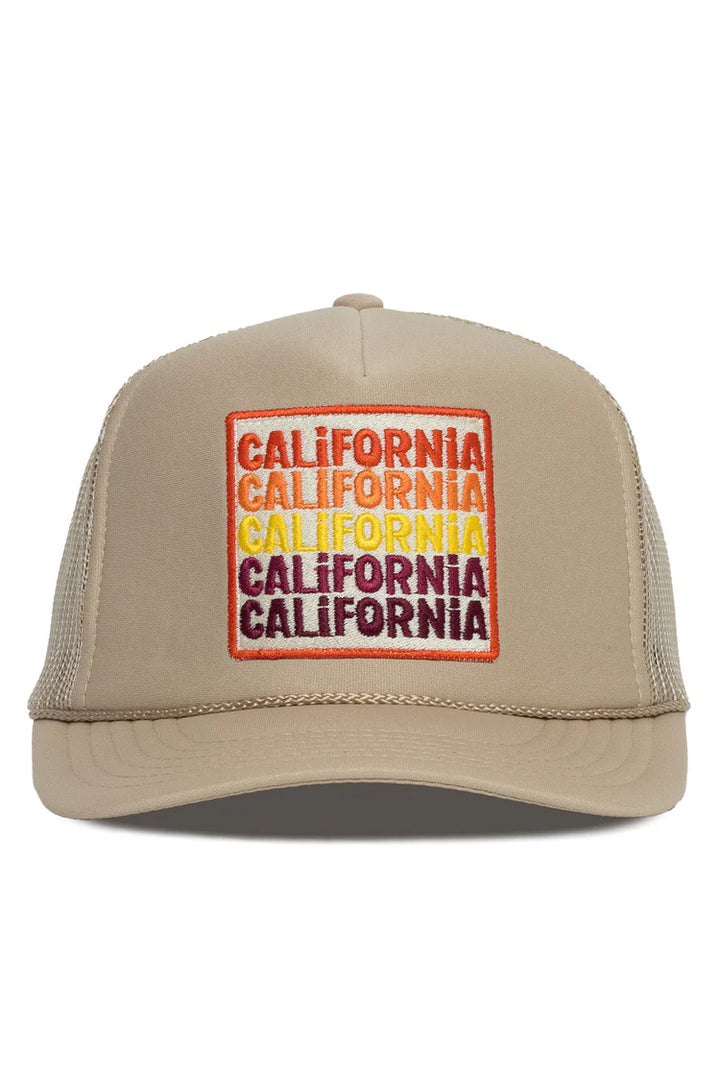 That Friday Feeling CALIFORNIA CALIFORNIA CALIFORNIA HAT - TAN - Sun Diego Boardshop