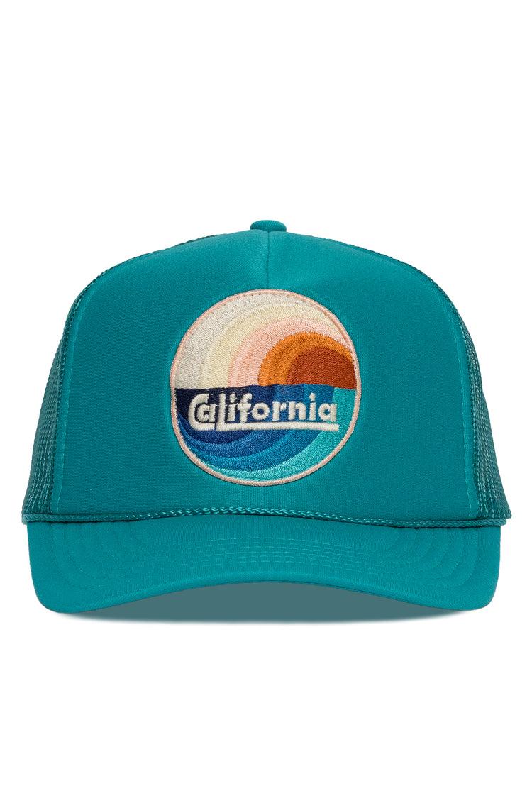 That Friday Feeling California Waves Trucker Hat - JADE - Sun Diego Boardshop