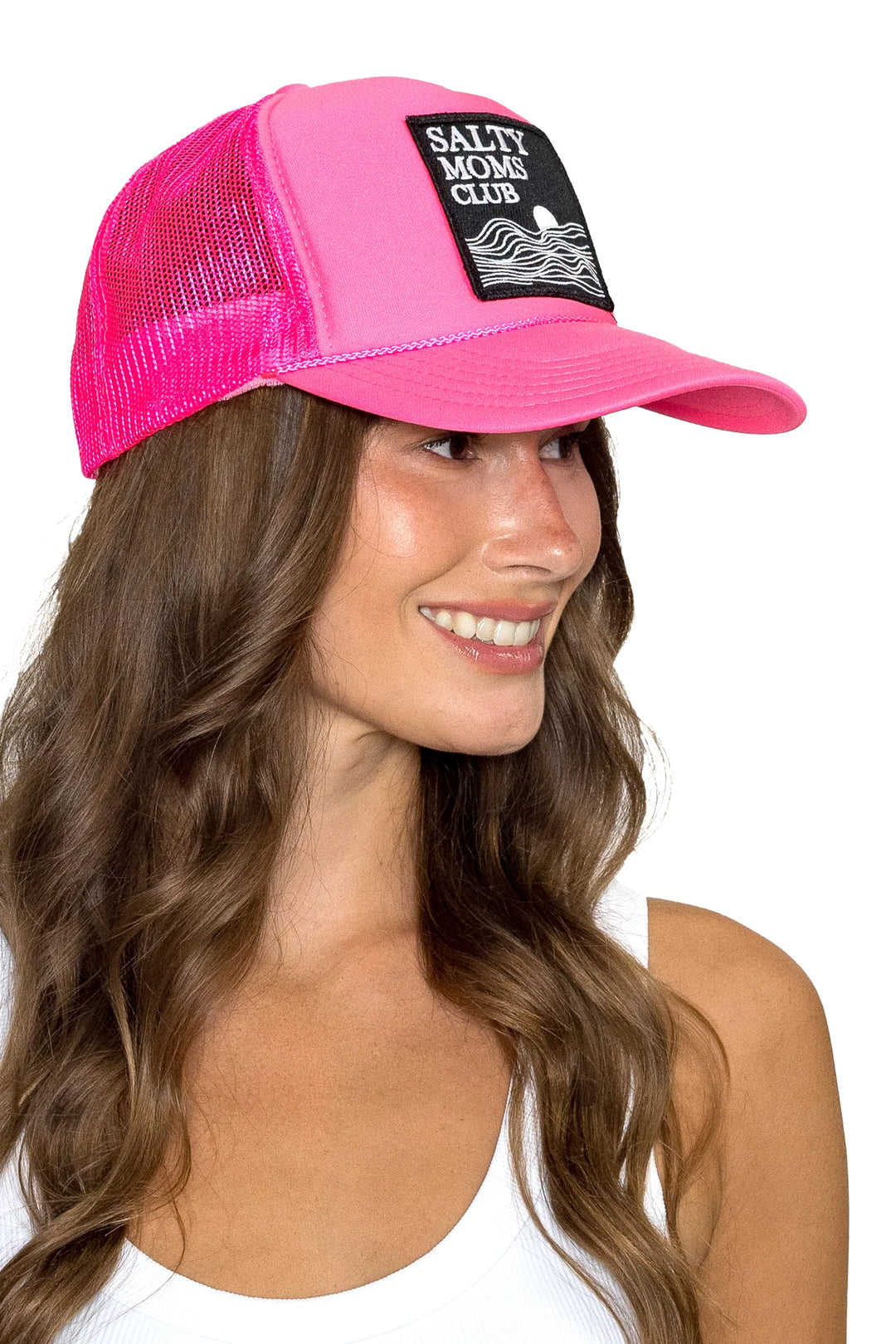 Friday Feelin Women's Salty Moms Trucker Hat - Pink