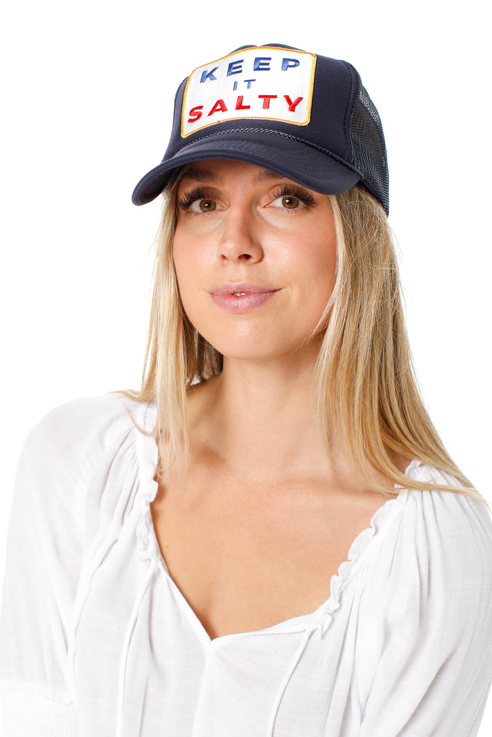 That Friday Feeling Keep It Salty Trucker Hat - Navy - Sun Diego Boardshop