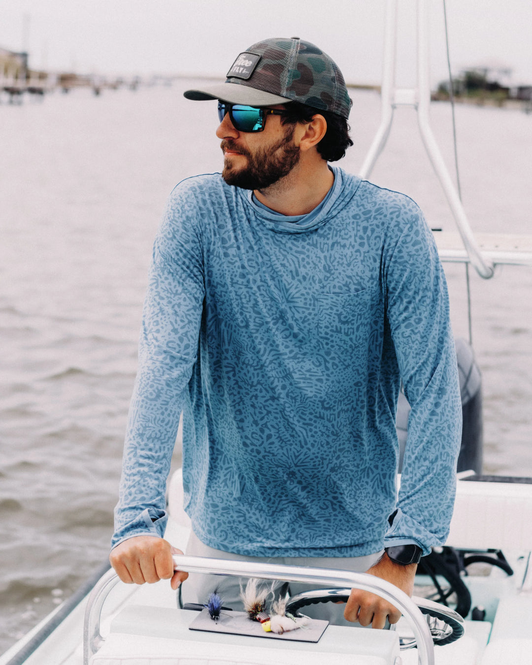 Free Fly Men's Men's Bamboo Lightweight Hoodie - Pacific Blue - Sun Diego Boardshop