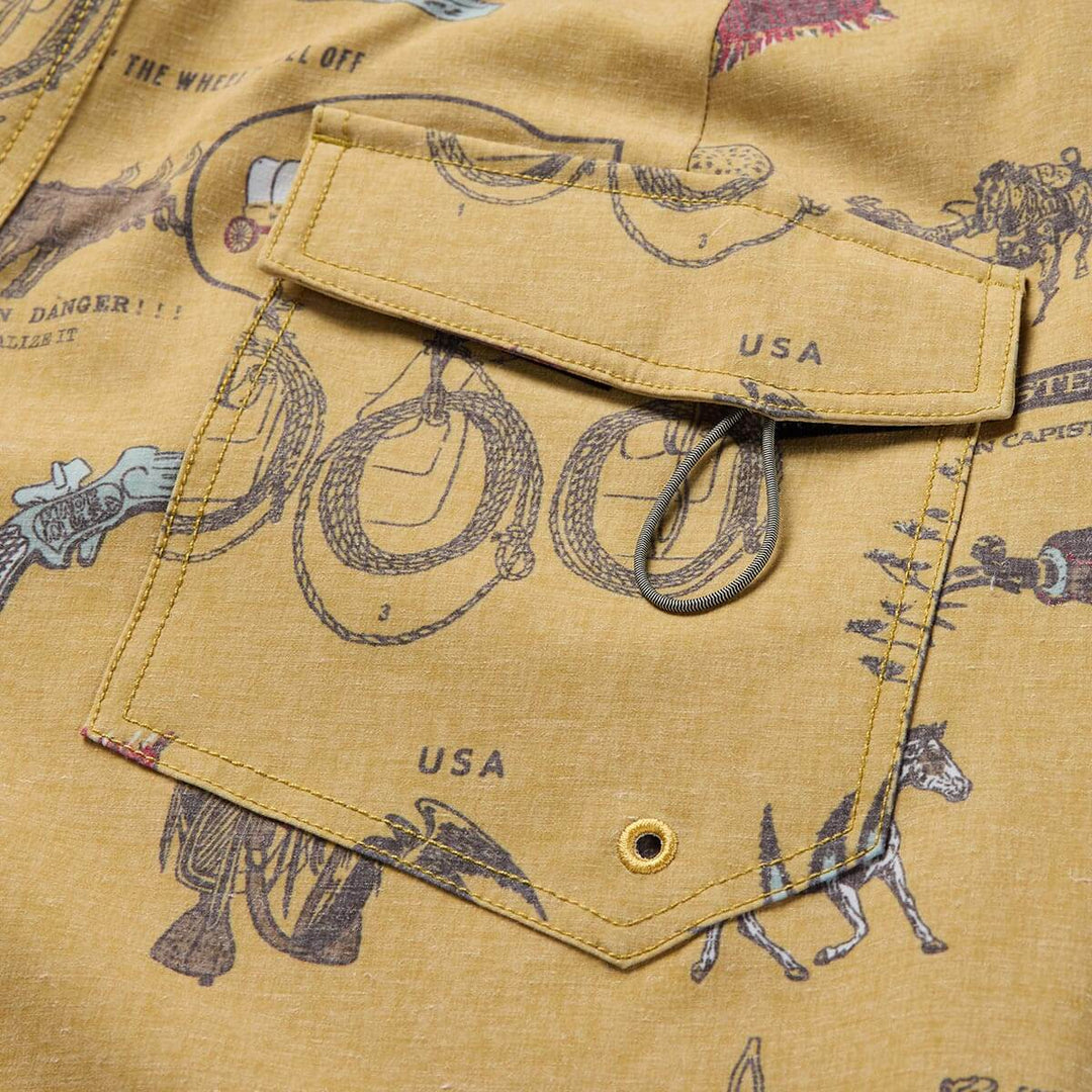 Seager Men's Microdose Scallop Boardshort - Bronze