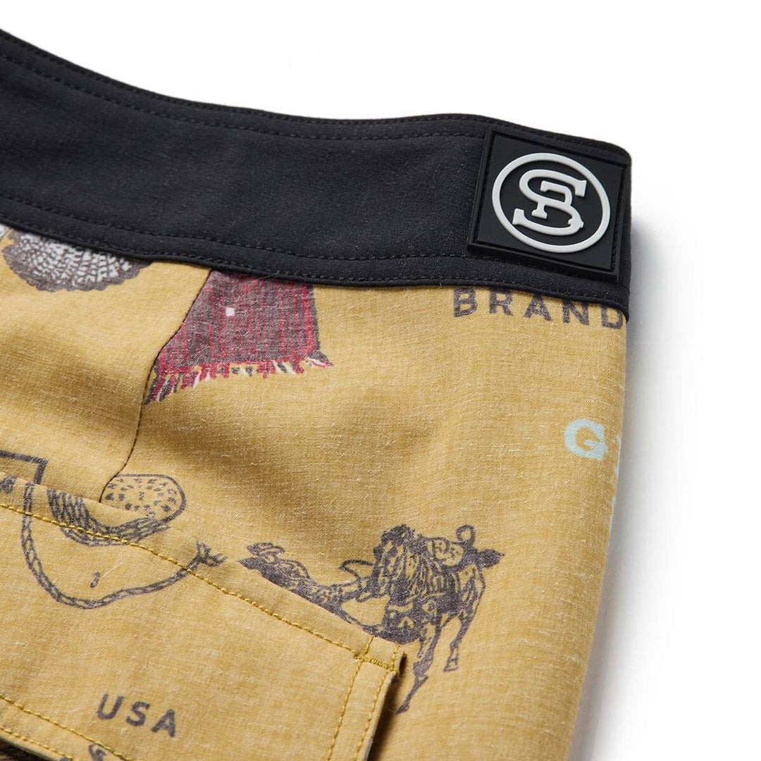 Seager Men's Microdose Scallop Boardshort - Bronze