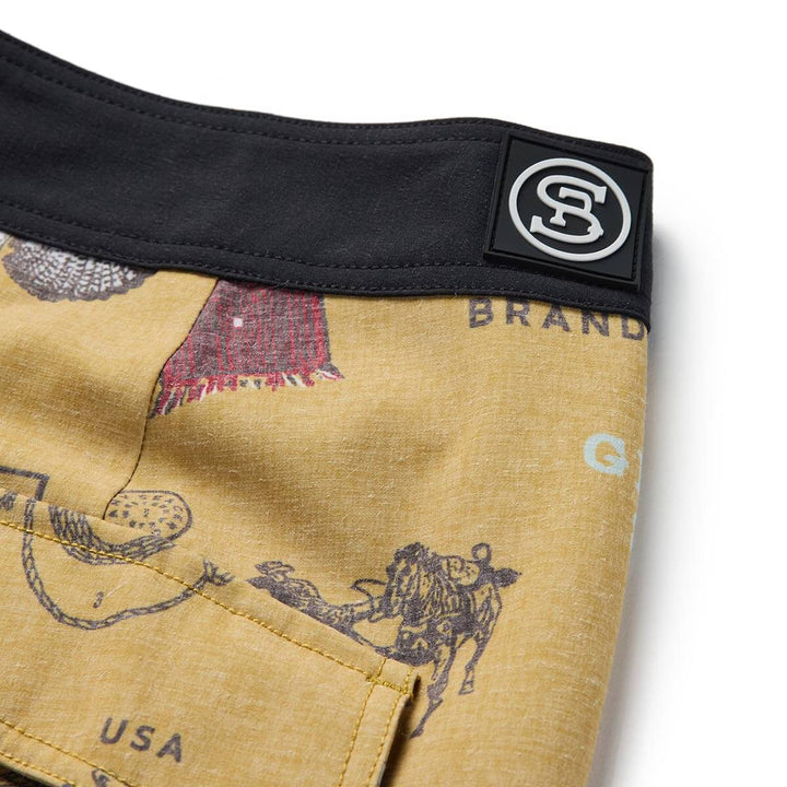 Seager Men's Microdose Scallop Boardshort - Bronze