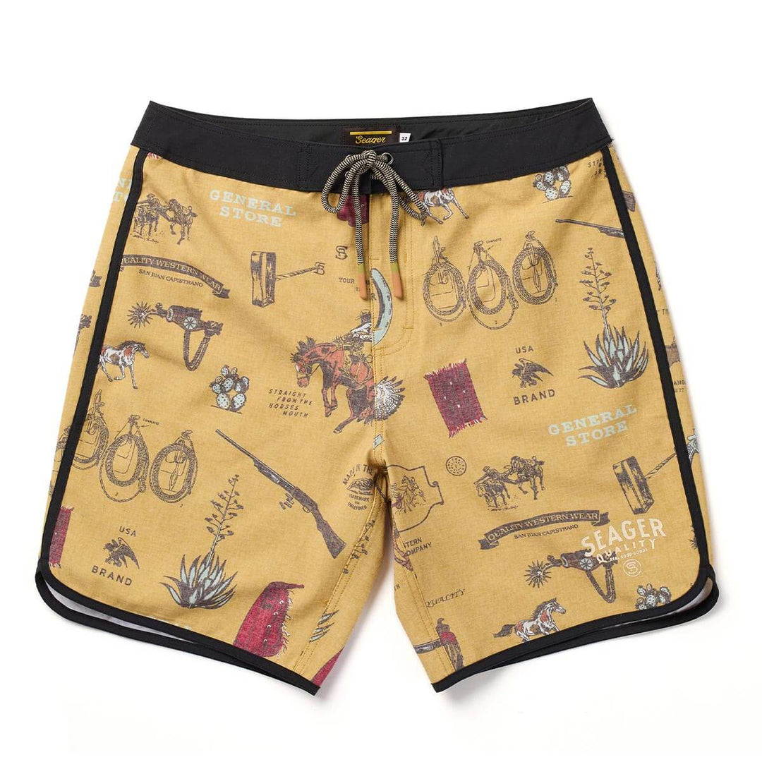 Seager Men's Microdose Scallop Boardshort - Bronze