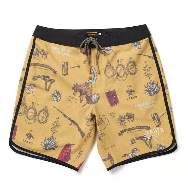 Seager Men's Microdose Scallop Boardshort - Bronze