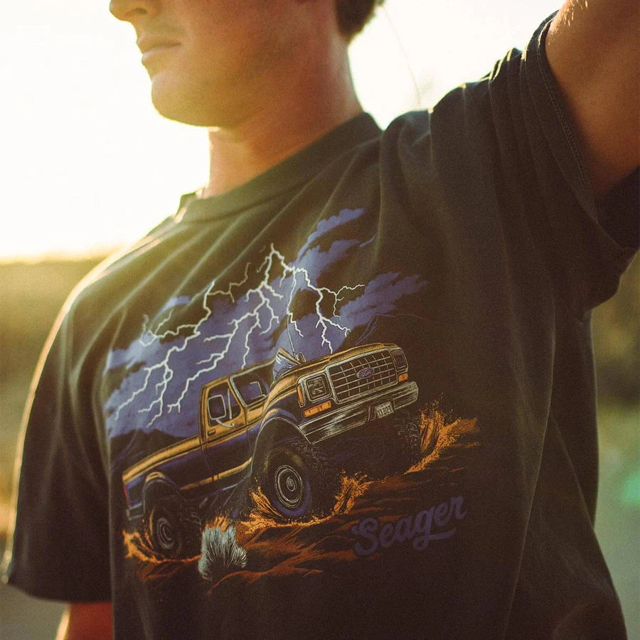 Seager Mud Romp Tee - Pigment Black - Sun Diego Boardshop