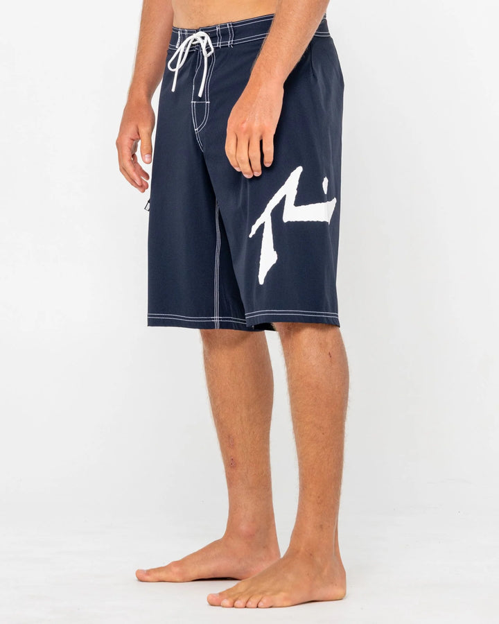 Rusty Men's Fixed Competition Revolution 23" Boardshort - Navy Blue