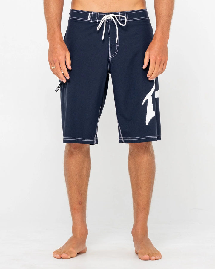 Rusty Men's Fixed Competition Revolution 23" Boardshort - Navy Blue