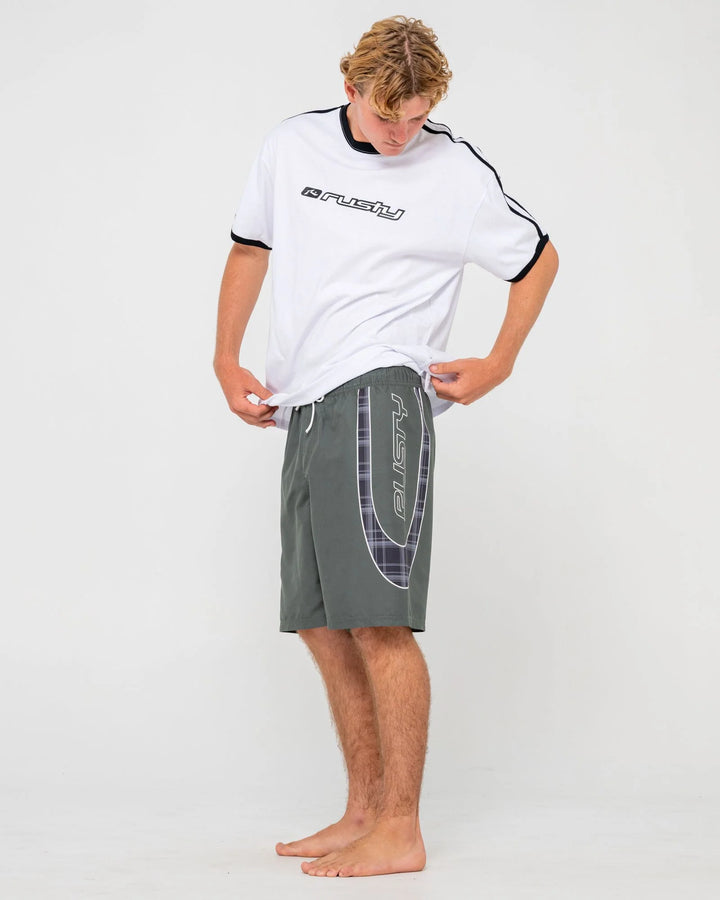 Rusty Men's Charger 21" Elastic Waist Boardshort - Army Green - Sun Diego Boardshop