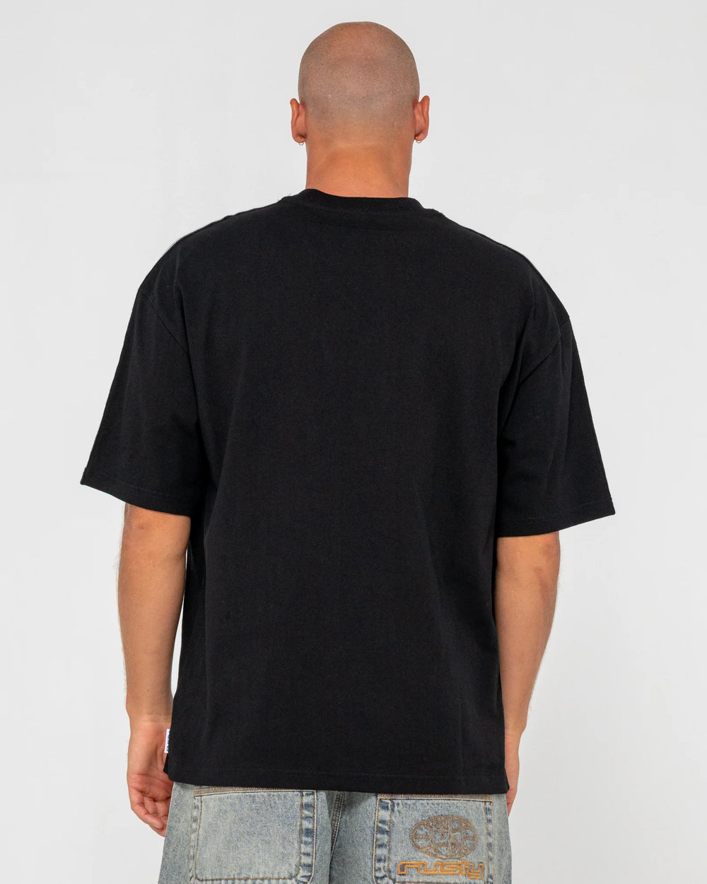 Rusty Men's Gaffa Taped Short Sleeve Tee - Black - Sun Diego Boardshop