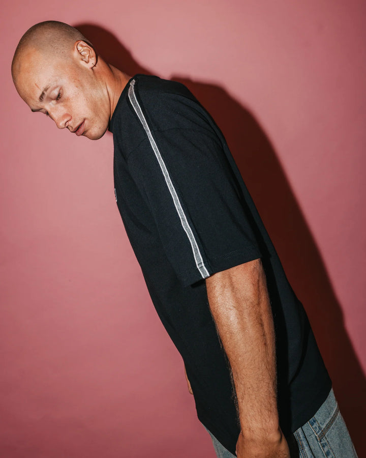 Rusty Men's Gaffa Taped Short Sleeve Tee - Black - Sun Diego Boardshop