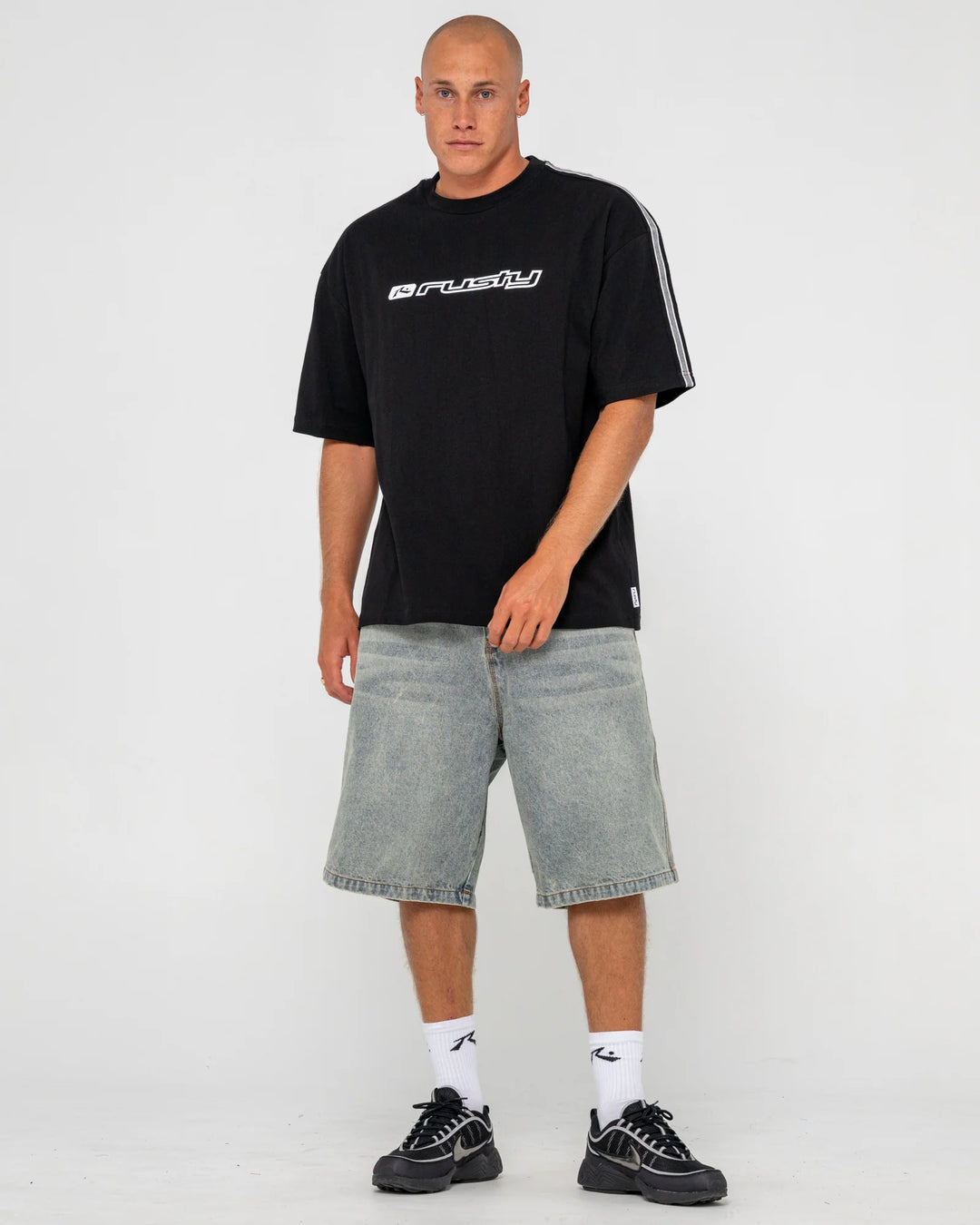 Rusty Men's Gaffa Taped Short Sleeve Tee - Black - Sun Diego Boardshop