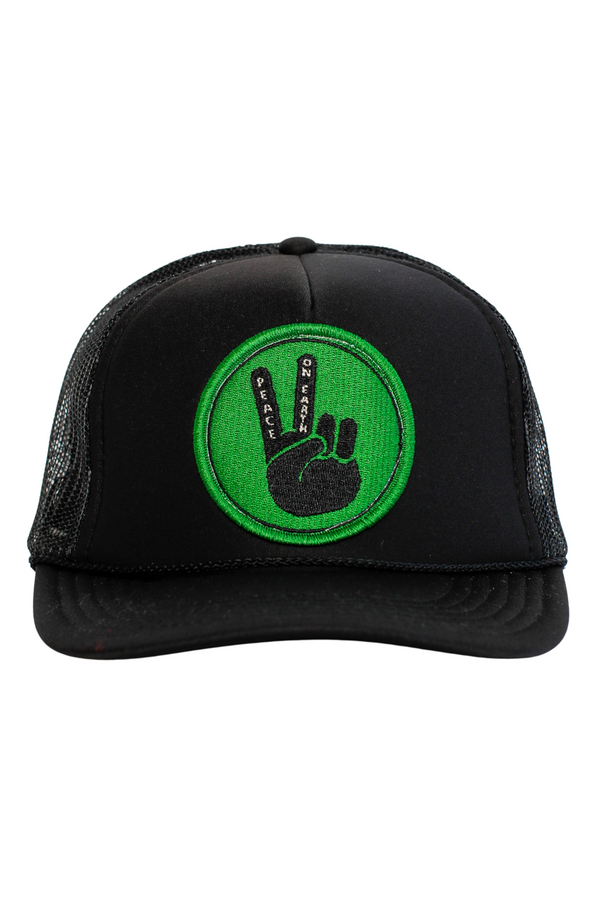 That Friday Feeling Peace On Earth Trucker Hat - BLACK - Sun Diego Boardshop