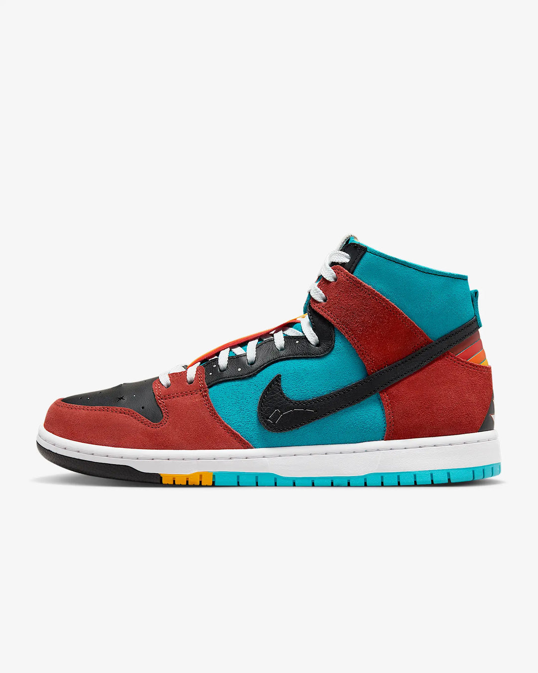 Nike Dunk High Decon Shoe - TURQUOISE BLUE/BLACK RUGGED ORANGE - Sun Diego Boardshop