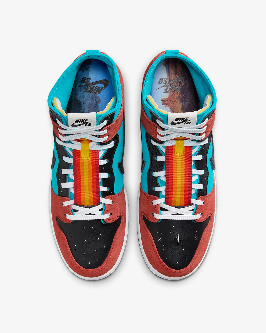 Nike Dunk High Decon Shoe - TURQUOISE BLUE/BLACK RUGGED ORANGE - Sun Diego Boardshop