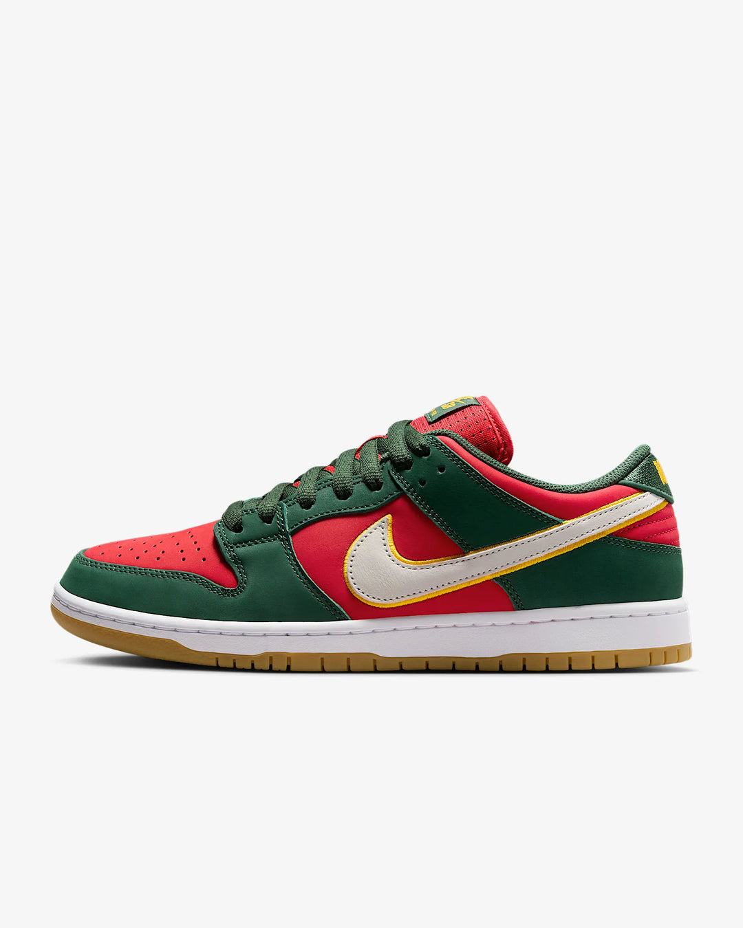 Nike Dunk Low Pro Premium Shoe - FIR AND FIRE RED - Sun Diego Boardshop