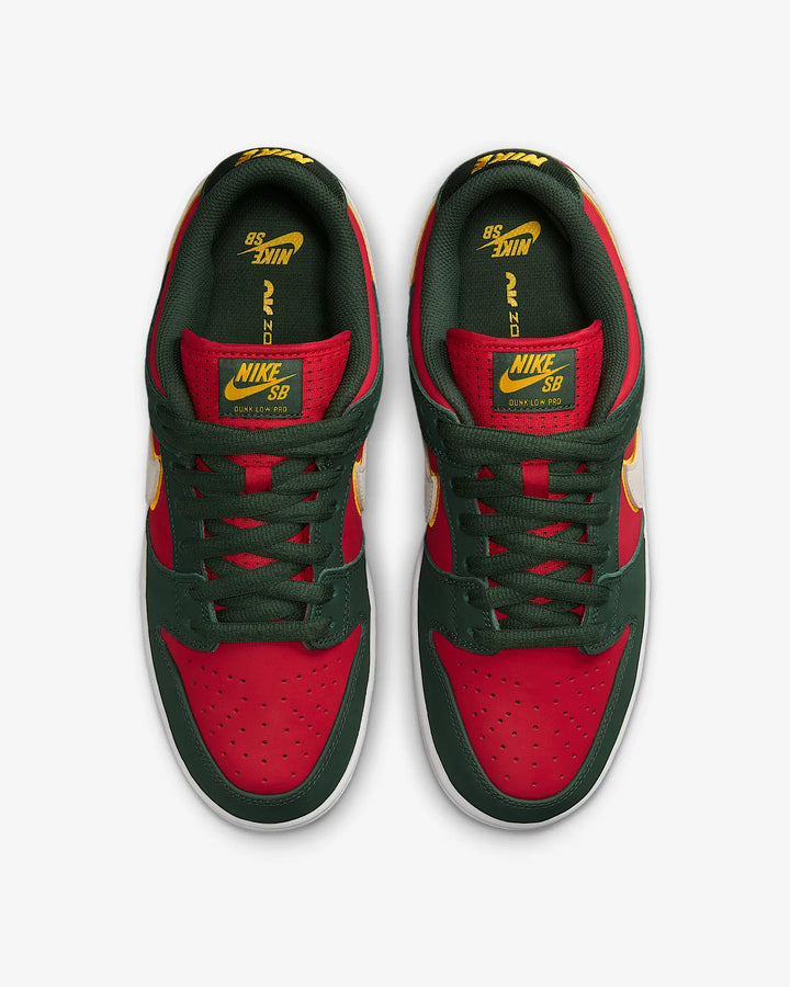 Nike Dunk Low Pro Premium Shoe - FIR AND FIRE RED - Sun Diego Boardshop