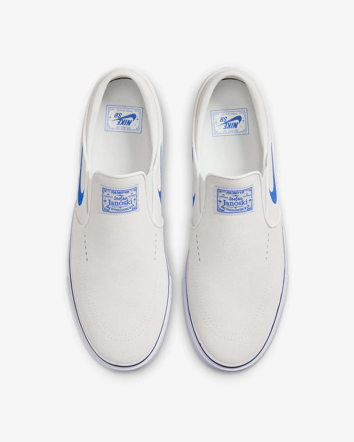 Nike SB Janoski+ Slip - 101 SUMMIT WHITE/HYPER ROYAL-SUMMIT WHITE - Sun Diego Boardshop