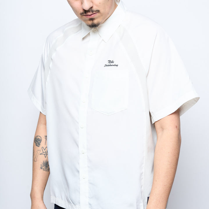 Nike Sb-Dri-Fit Woven Short-Sleeve Bowler Shirt - Sail/Light Bone/(Black) - Sun Diego Boardshop