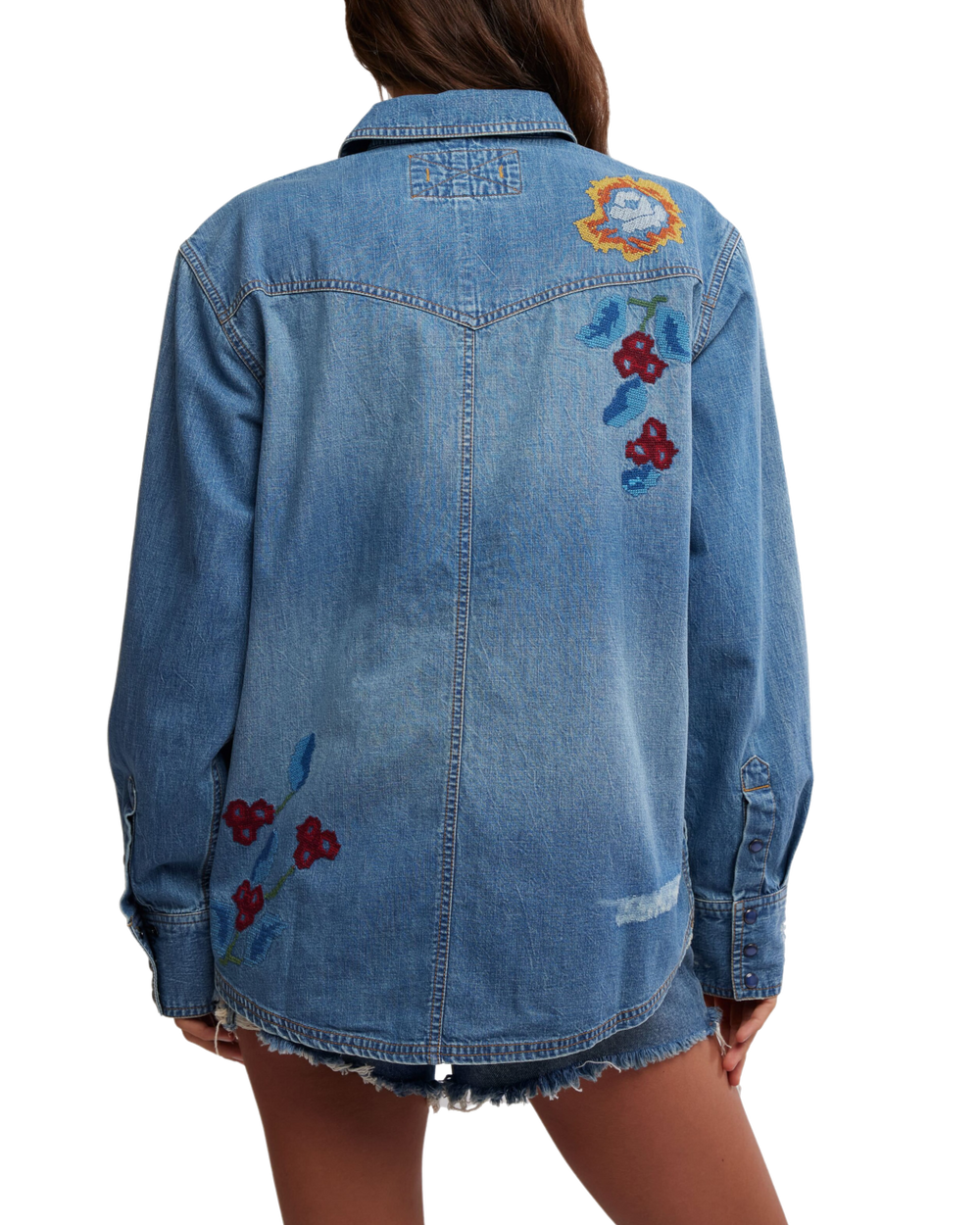 Free People Oh The Places You'll Go Woven - MEDIUM WASH - Sun Diego Boardshop