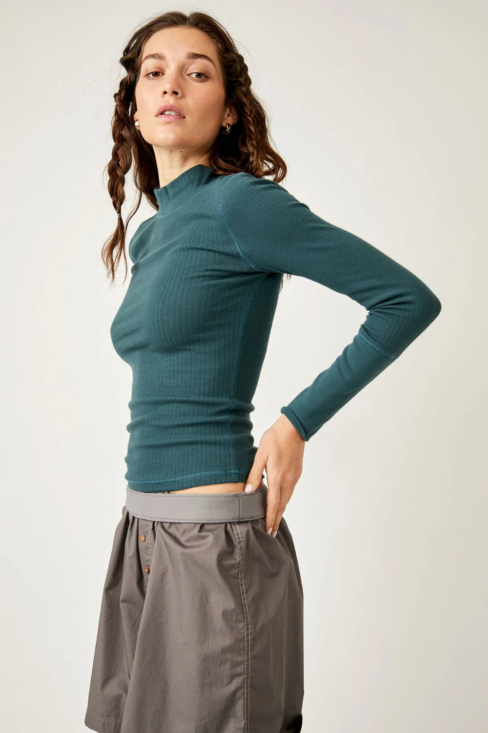 Free People The Rickie Long Sleeve Knit - Magical Forest - Sun Diego Boardshop