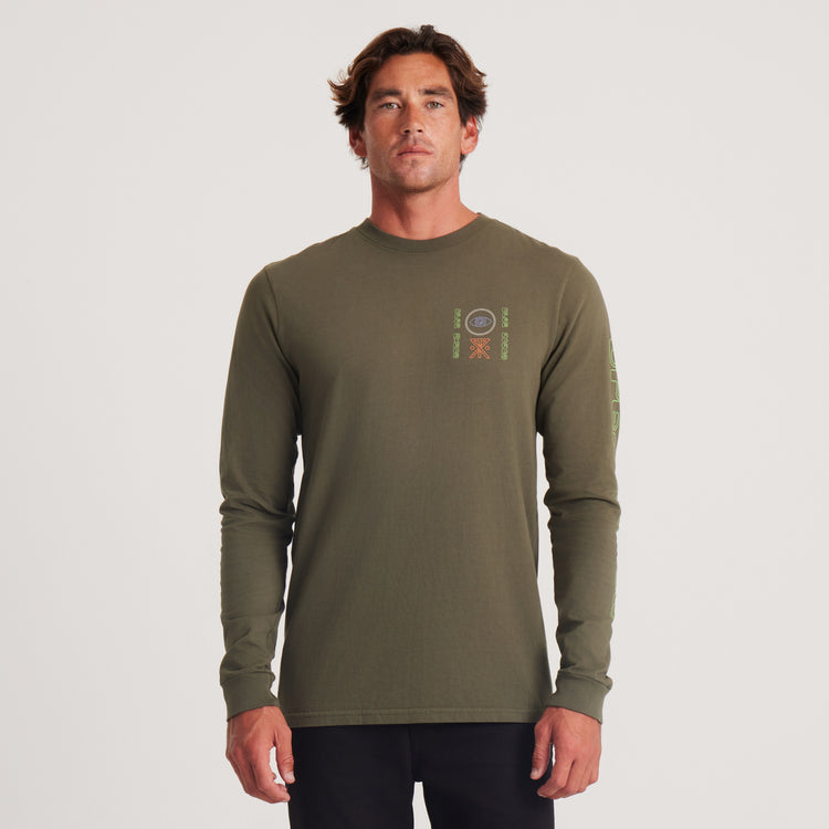 ROARK Open Roads Long Sleeve Premium Tee - MILITARY - Sun Diego Boardshop