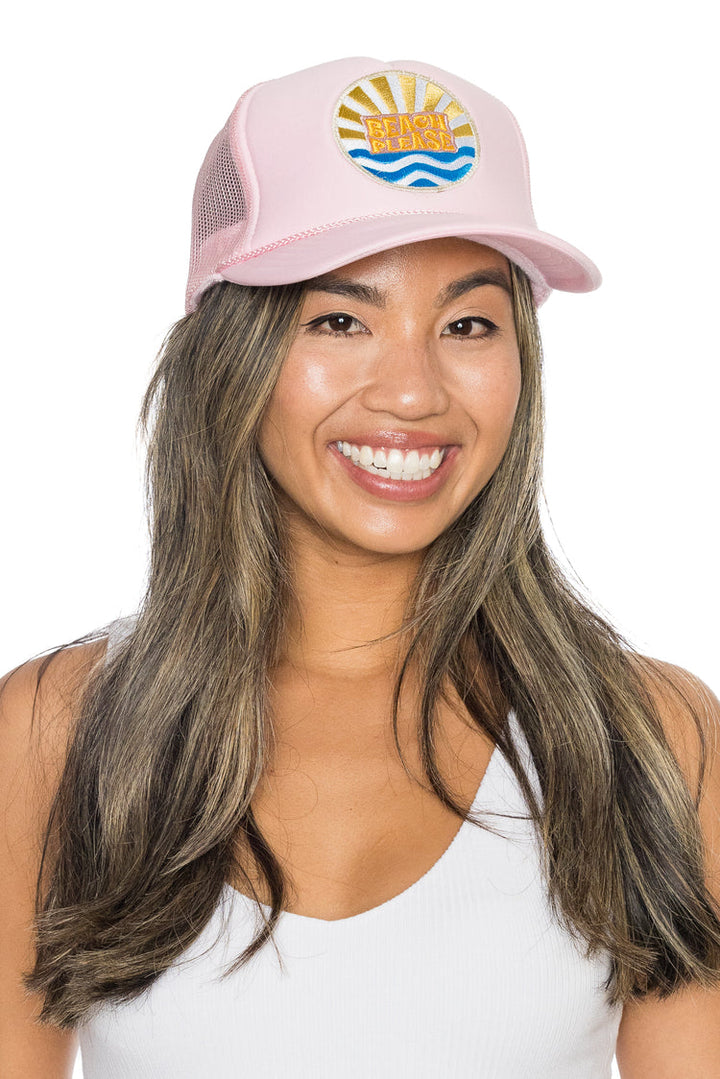 That Friday Feeling Beach Please Trucker Hat in Pink - PINK - Sun Diego Boardshop