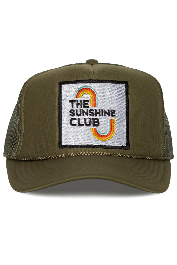 That Friday Feeling The Sunshine Club Trucker Hat - Olive - Sun Diego Boardshop