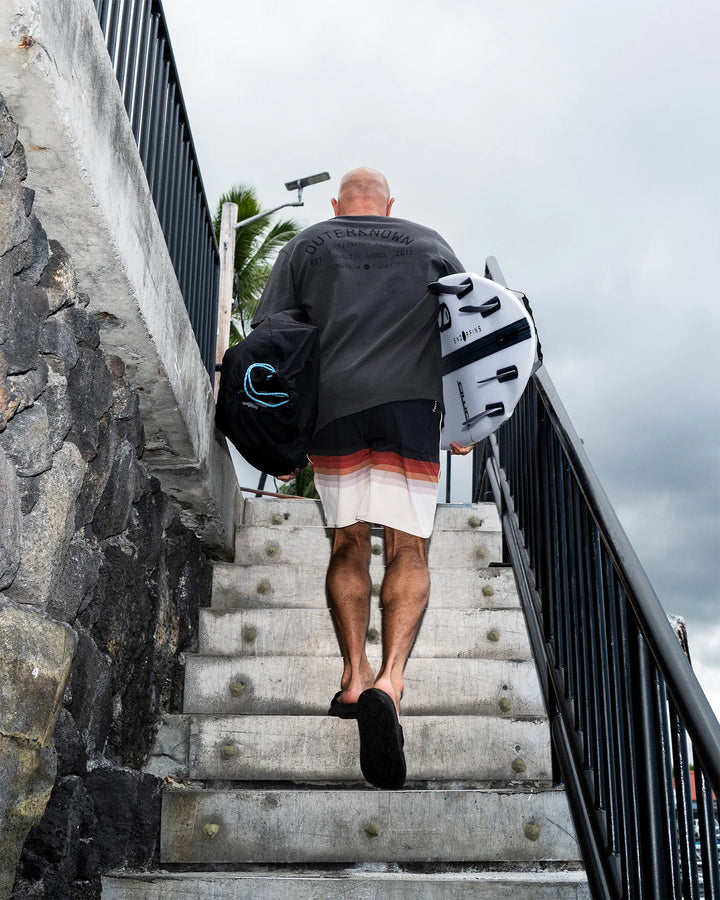 Outerknown Men's All Time Scallop Trunks - 70s Stripe Multi